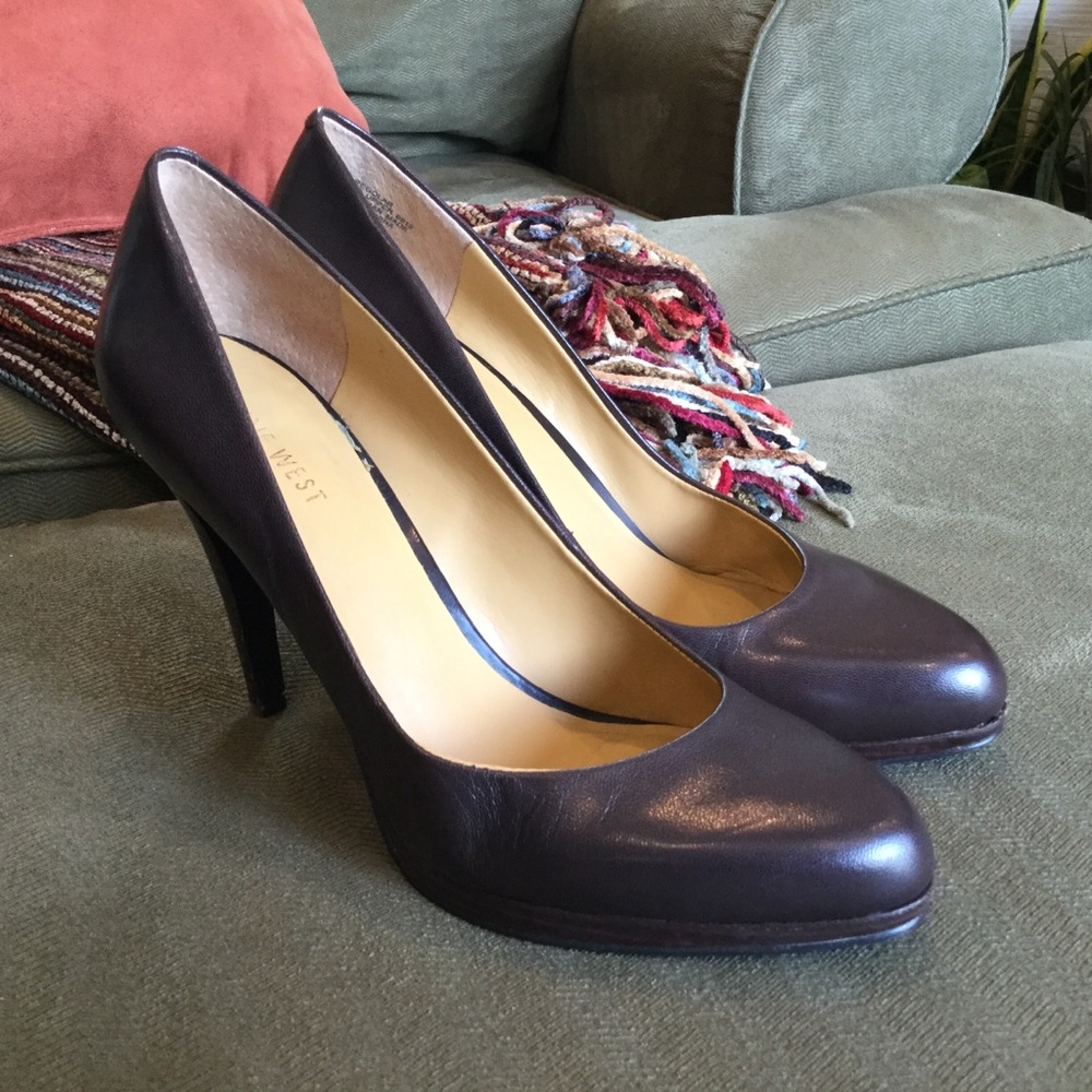 Brown Leather 4” Heels